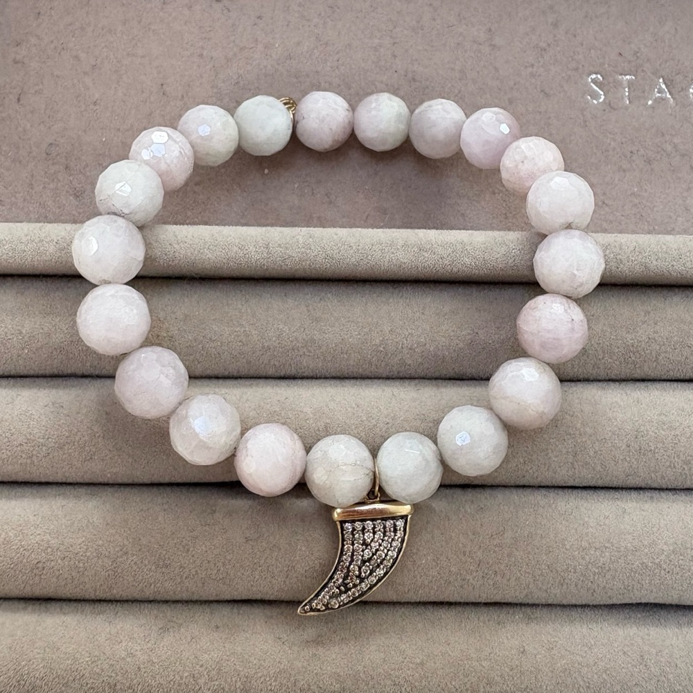 Sydney Evan 14K Gold & Diamond Horn Beaded Bracelet $1,575